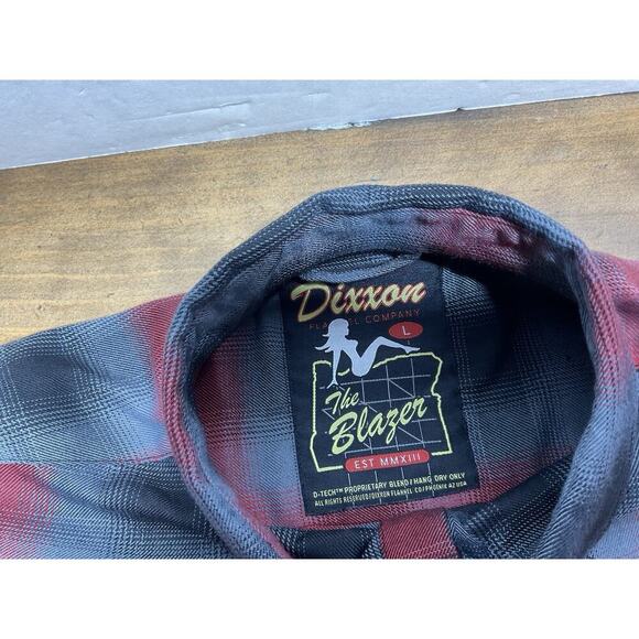 Dixxon Flannel “The Blazer” Mens Size Large Flannel Shirt Red Gray Large NWT - Picture 6 of 14
